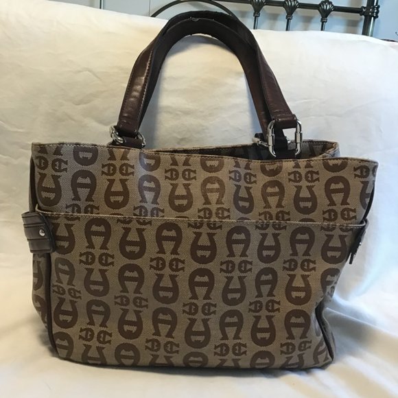 Etienne Aigner Signature Logo Satchel Bag - Picture 2 of 11